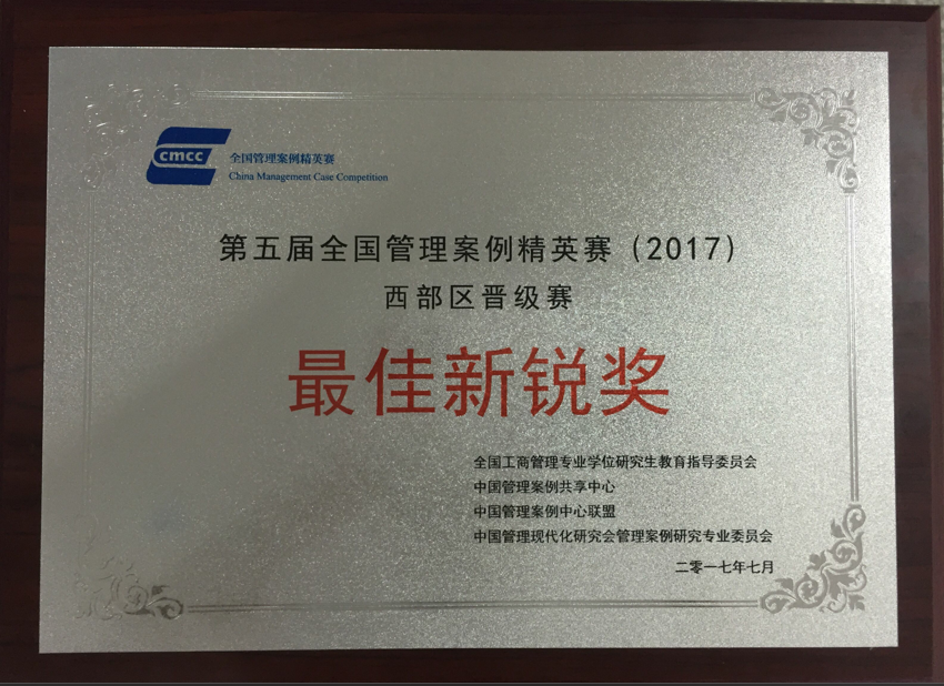 获得“最佳新锐奖”